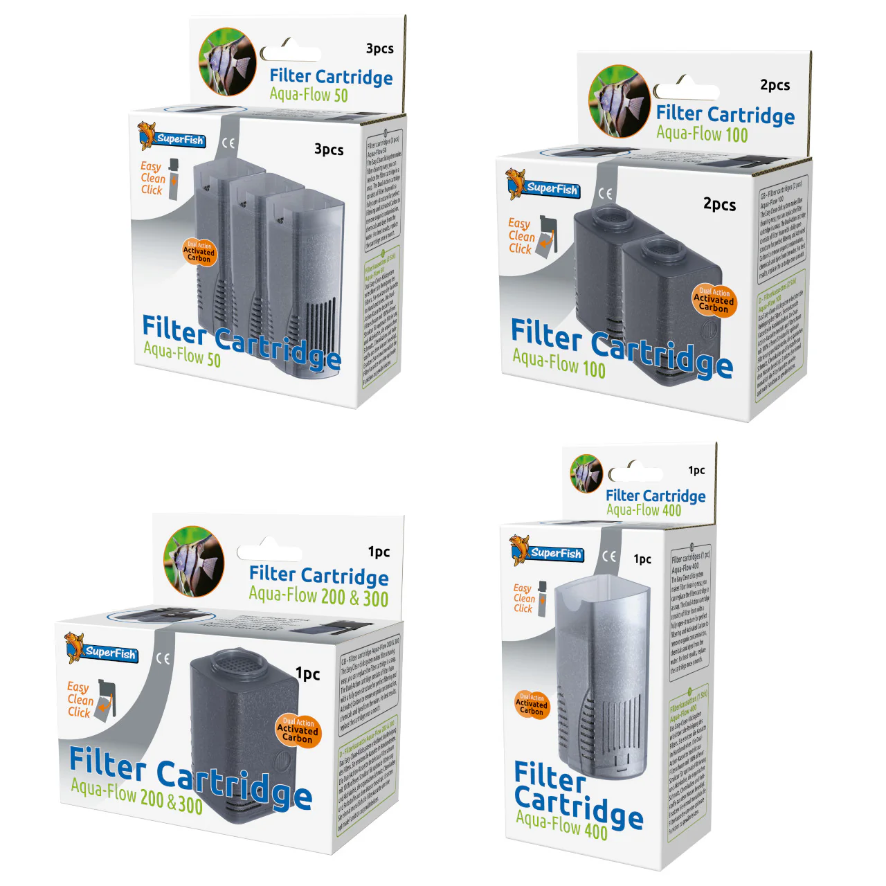 Superfish Aqua-Flow Easy Click Cartridges